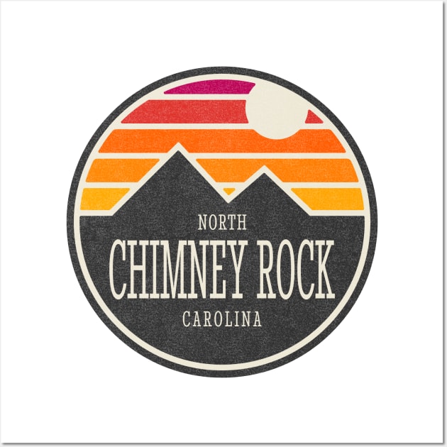 Visiting NC Mountain Cities Chimney Rock, NC Sunset Wall Art by Contentarama